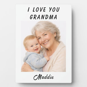 Ich liebe dich Oma Foto Großelterntag Fotoplatte