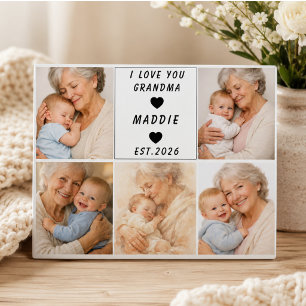 Ich liebe dich, Oma Großelterntag Fotoplatte