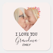 Ich liebe dich Oma | Personalisierter Aufkleber (Vorderseite)