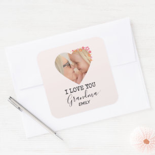 Ich liebe dich Oma   Personalisierter Aufkleber