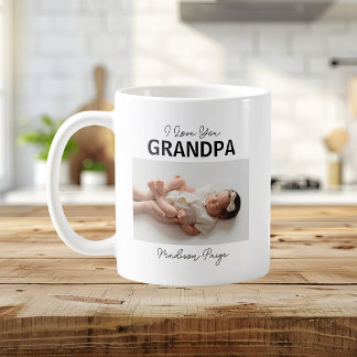 Ich liebe dich Opa Baby Foto Erinnerungsstück Kaffeetasse