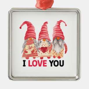 Ich liebe dich ornament aus metall