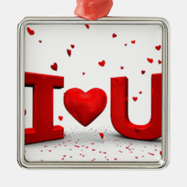 Ich Liebe dich Ornament Aus Metall