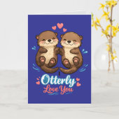 Ich liebe dich Otter-mäßig Karte (Gelbe Blume)