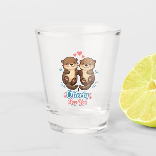 Ich liebe dich Otter-mäßig Schnapsglas (Vorderseite)