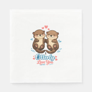 Ich liebe dich Otter-mäßig Serviette