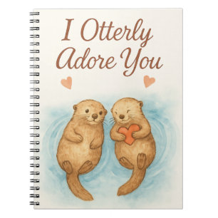 Ich liebe dich Otter-mäßig – Süße Wasserfarbe Otte Notizblock