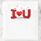 Ich Liebe dich Ovaler Aufkleber (Tasche)