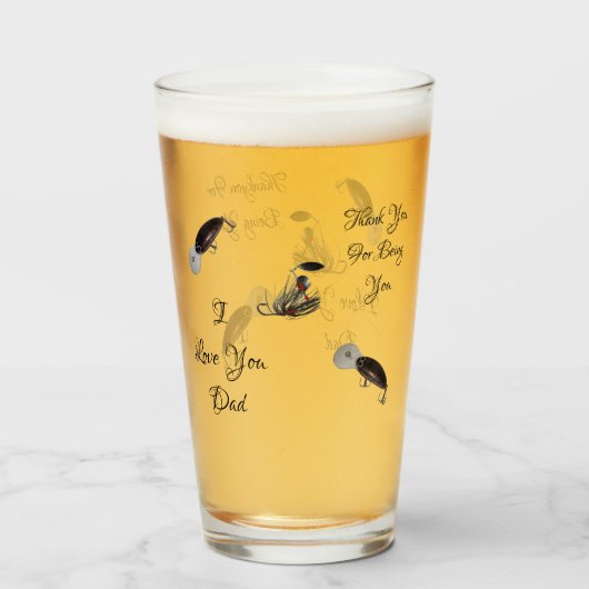 Ich liebe dich Papa, Angelköder, Glas (Vorne (Gefüllt))