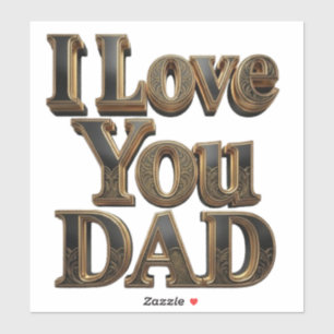 Ich liebe dich Papa Aufkleber – Premium Vatertagsg
