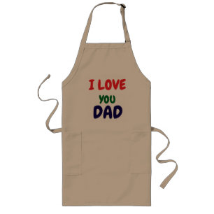 Ich liebe dich Papa einfach Lange Schürze