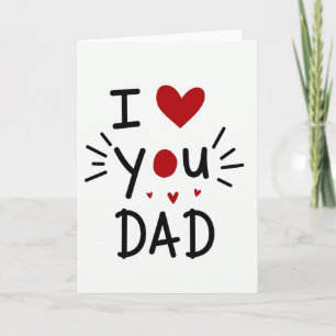 Ich liebe dich Papa Einfache Kunstkarte Karte
