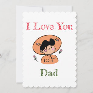 Ich liebe dich, Papa Feiertagskarte