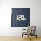 Ich Liebe dich, Papa. Richtiges Schreiben auf dem  Wandteppich (Beispiel)