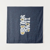 Ich Liebe dich, Papa. Richtiges Schreiben auf dem  Wandteppich (Vorderseite (Horizontal))