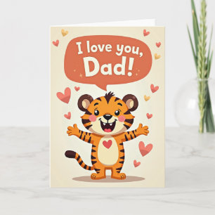 Ich liebe dich Papa Tiger Karte