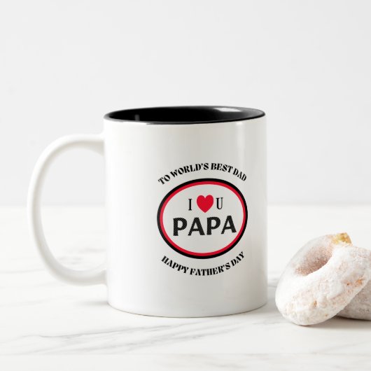 ich liebe dich papa vätertag tasse (Mit Donut)