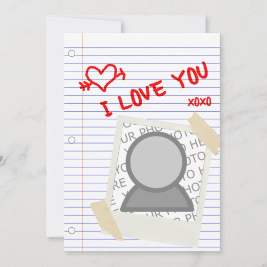 ich liebe dich Papier Einladung (Vorderseite)