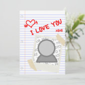 ich liebe dich Papier Einladung (Stehend Vorderseite)