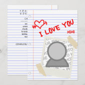ich liebe dich Papier Einladung (Vorne/Hinten)