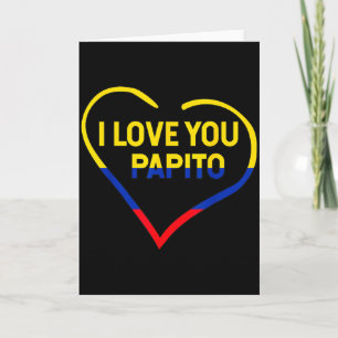 Ich liebe dich Papito Bandera Kolumbien Flagge Glü Karte