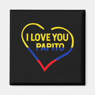 Ich liebe dich Papito Bandera Kolumbien Flagge Hap Magnet