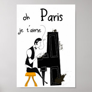 ich liebe dich Paris Poster