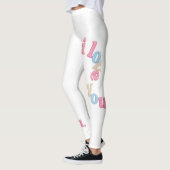 "Ich liebe dich" Patch Art Leggings | Ästhetischer (Links)