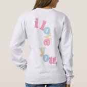 "Ich liebe dich" Patch Style Hoodie | Ästhetisches (Rückseite)