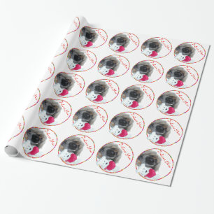 Ich liebe dich Pekingese Welpe Geschenkpapier