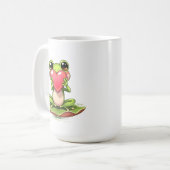 Ich liebe Dich | Personalisierte Chibi-Kröte Kaffeetasse (Vorderseite Links)