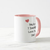 Ich liebe Dich | Personalisierte Chibi-Kröte Tasse (VorderseiteRechts)