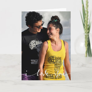 Ich liebe Dich personalisierte Fotokarte Karte