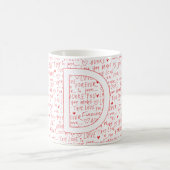 Ich liebe Dich — Personalisierter Anfangsbuchstabe Kaffeetasse (Mittel)