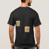 "Ich liebe Dich" Post-it Notes Minimalist Schwarze T-Shirt (Rückseite)