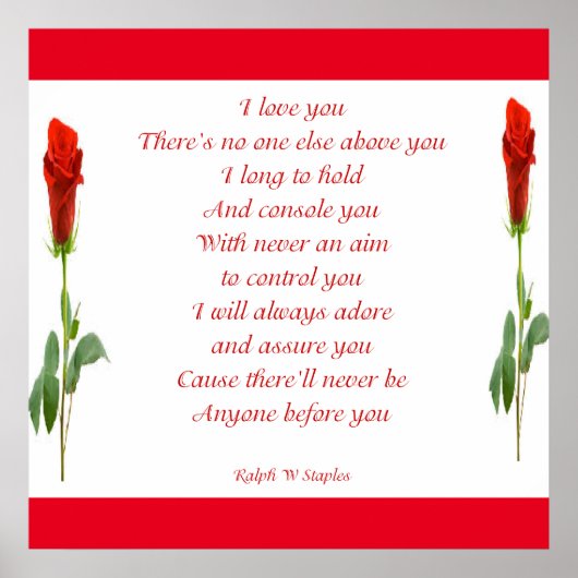 ICH LIEBE DICH POSTER (Vorne)