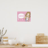 ICH LIEBE DICH POSTER (Küche)