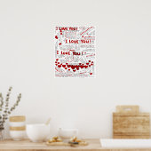 Ich Liebe dich! Poster (Küche)
