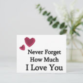 Ich liebe dich postkarte (Stehend Vorderseite)