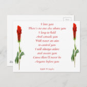 Ich Liebe dich Postkarte (Vorne/Hinten)