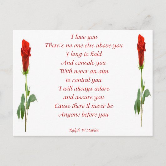 Ich Liebe dich Postkarte (Vorderseite)