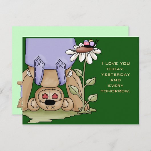 Ich Liebe dich Postkarte (Vorne/Hinten)