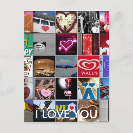 ICH LIEBE DICH POSTKARTE (Vorderseite)