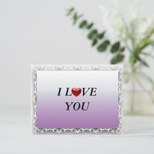 ICH LIEBE DICH POSTKARTE (Stehend Vorderseite)