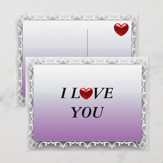 ICH LIEBE DICH POSTKARTE (Vorne/Hinten)