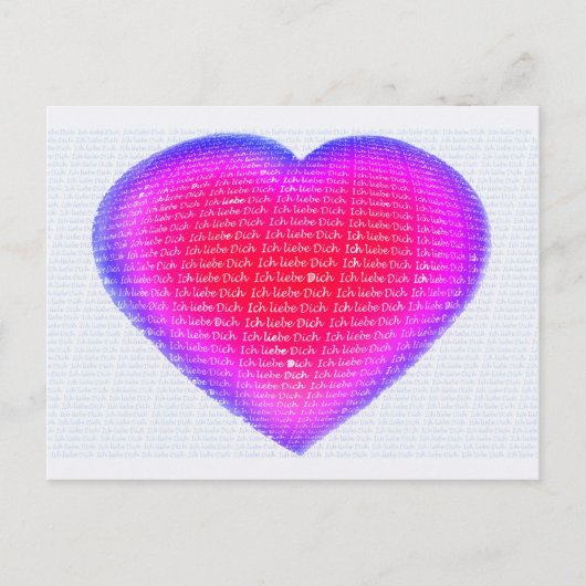 Ich liebe Dich Postkarte (Vorderseite)