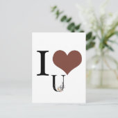 ICH LIEBE DICH POSTKARTE (Stehend Vorderseite)