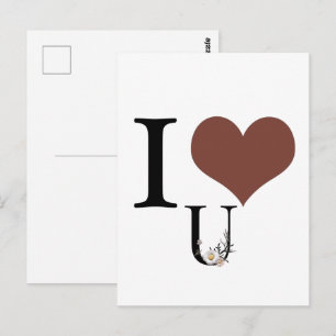 ICH LIEBE DICH POSTKARTE