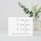 Ich liebe Dich Postkarte (Stehend Vorderseite)