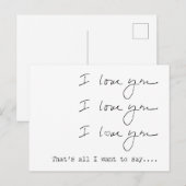 Ich liebe Dich Postkarte (Vorne/Hinten)